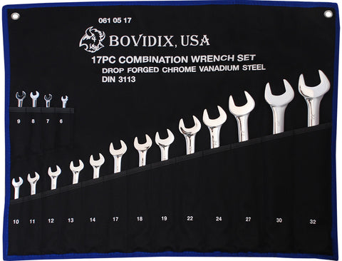 17 PC Combination Wrench Set, Metric