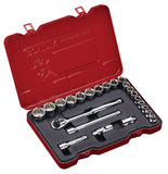 3/8" Dr. 23 PC Socket & Socket Accessories Set, Metric