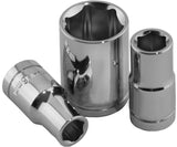 1/4" Dr. Socket, 6 PT, Metric