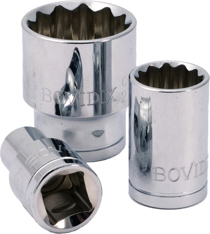 1/2" Dr. Socket, 12 PT, Metric