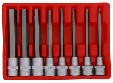 1/2", 8 PC Socket Bit Set, Inch