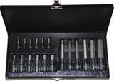 1/4", 1/2", 18 PC Star Socket Bit Set