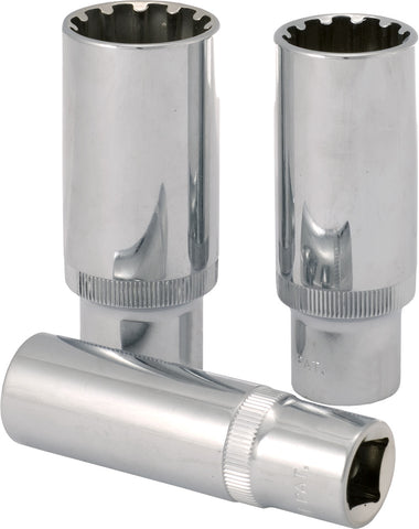 1/2" Dr. Spherical Deep Socket, Metric