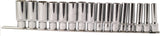 Deep Socket Set Spherical, Metric, 1/2" Dr. - 16 PCS