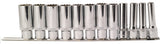 Deep Socket Set Spherical, Inch, 1/2" Dr. - 11 PCS