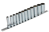 Deep Socket Set Spherical, Inch, 3/8" Dr. - 9 PCS